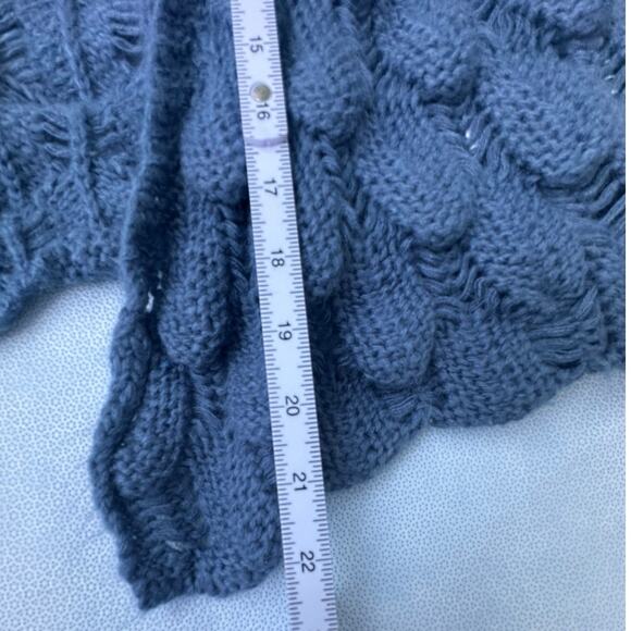 Sadie and Sage Cornflower Blue Small Cottagecore Whimsy Scalloped Cardigan - Picture 8 of 8
